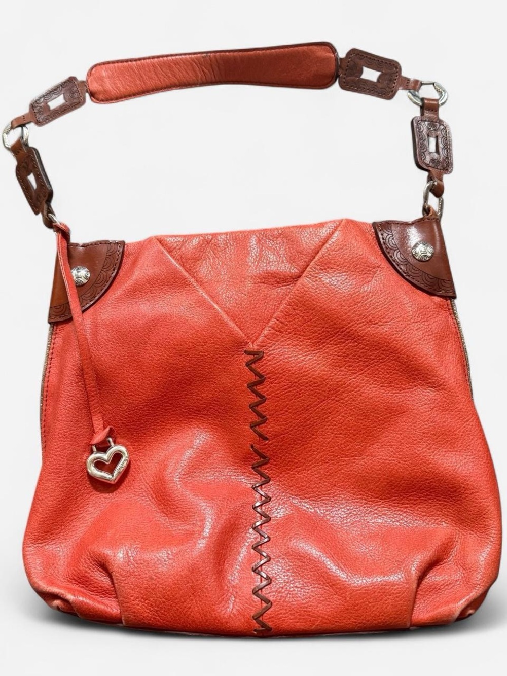 Women's Orange Leather Brighton bag
